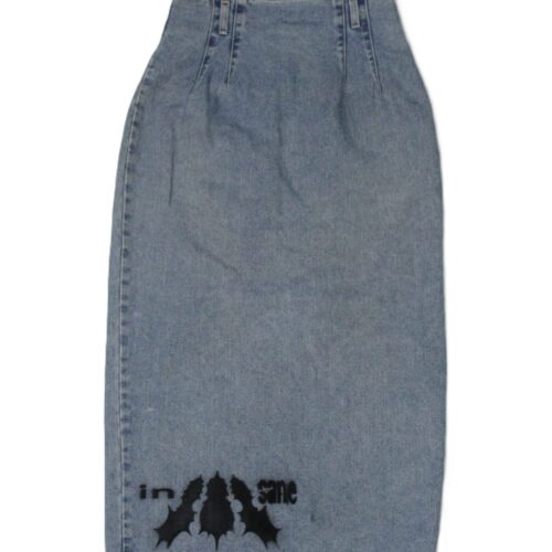 insane denim maxi skirt