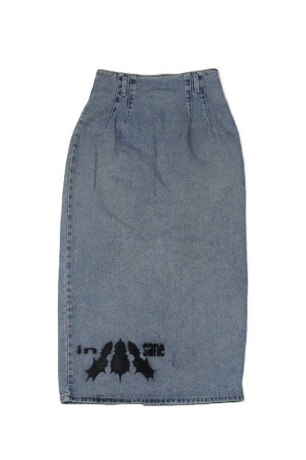insane denim maxi skirt