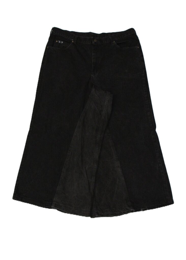 inactive "black obsidian" wide leg jeans