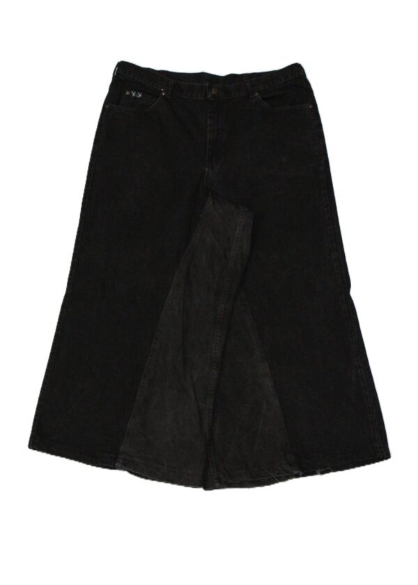 inactive "black obsidian" wide leg jeans