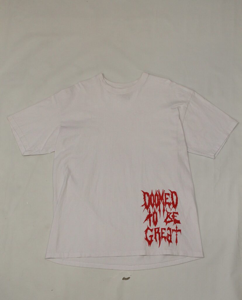 DOOMEDTOBEGREAT SK8 XXL SHIRT