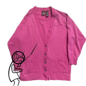 pink olympics cardigan