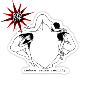 reduce reuse rectify sticker