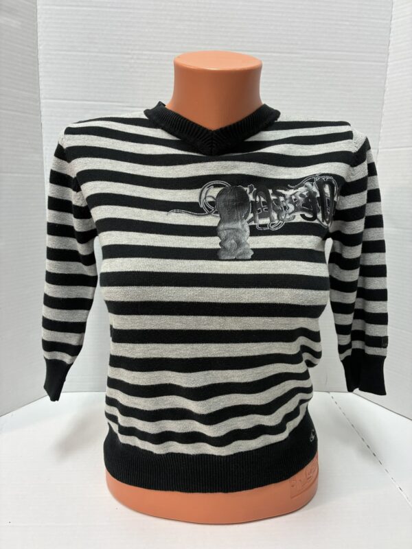 i cropsleeve striped sweater