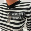 i cropsleeve striped sweater
