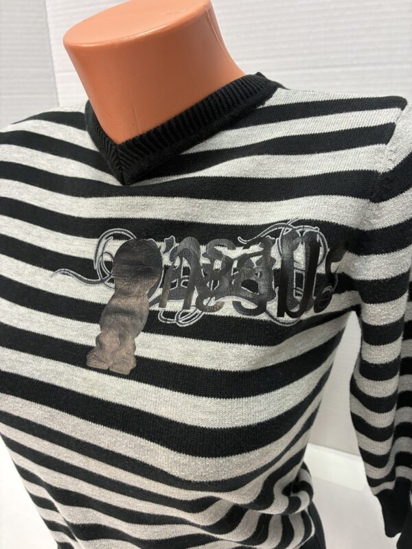 i cropsleeve striped sweater
